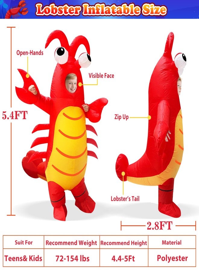 Camlinbo Halloween Lobster Inflatable Costumes, Full Body Blow Up Costume for Kids, Funny Halloween Inflatables for Cosplay Party Boys Girls - Image 2